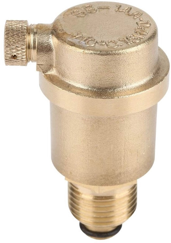 Vitamina per sfogo - Protezione anticorrosione - Ventilatore di sfogo automatico - DN15 G1/2 - Alta resistenza termica - Aria stagna garantita - Lunghezza 7cm