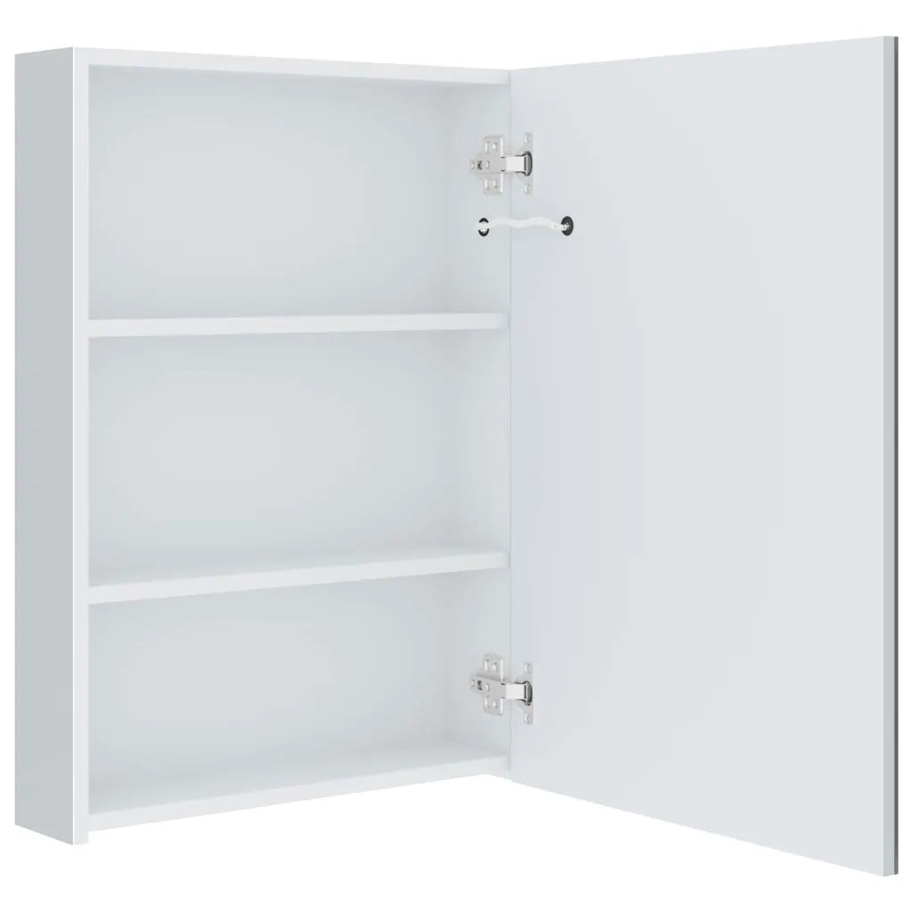Armadietto Bagno | Armadio da bagno con Specchio e LED 50x13x70 cm