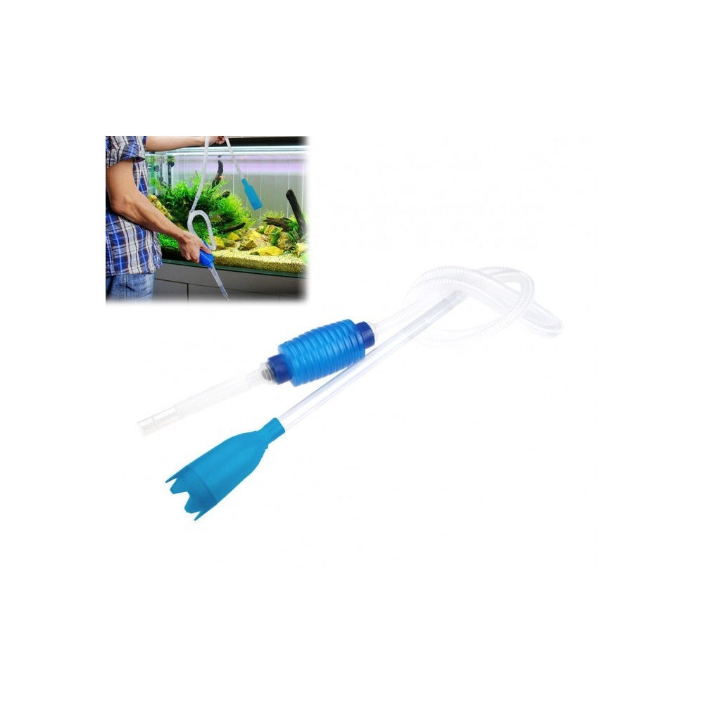 Trade Shop - Pompa Svuota Acqua Per Acquario Con Sifone Pulitrice Aspiratore Manuale -