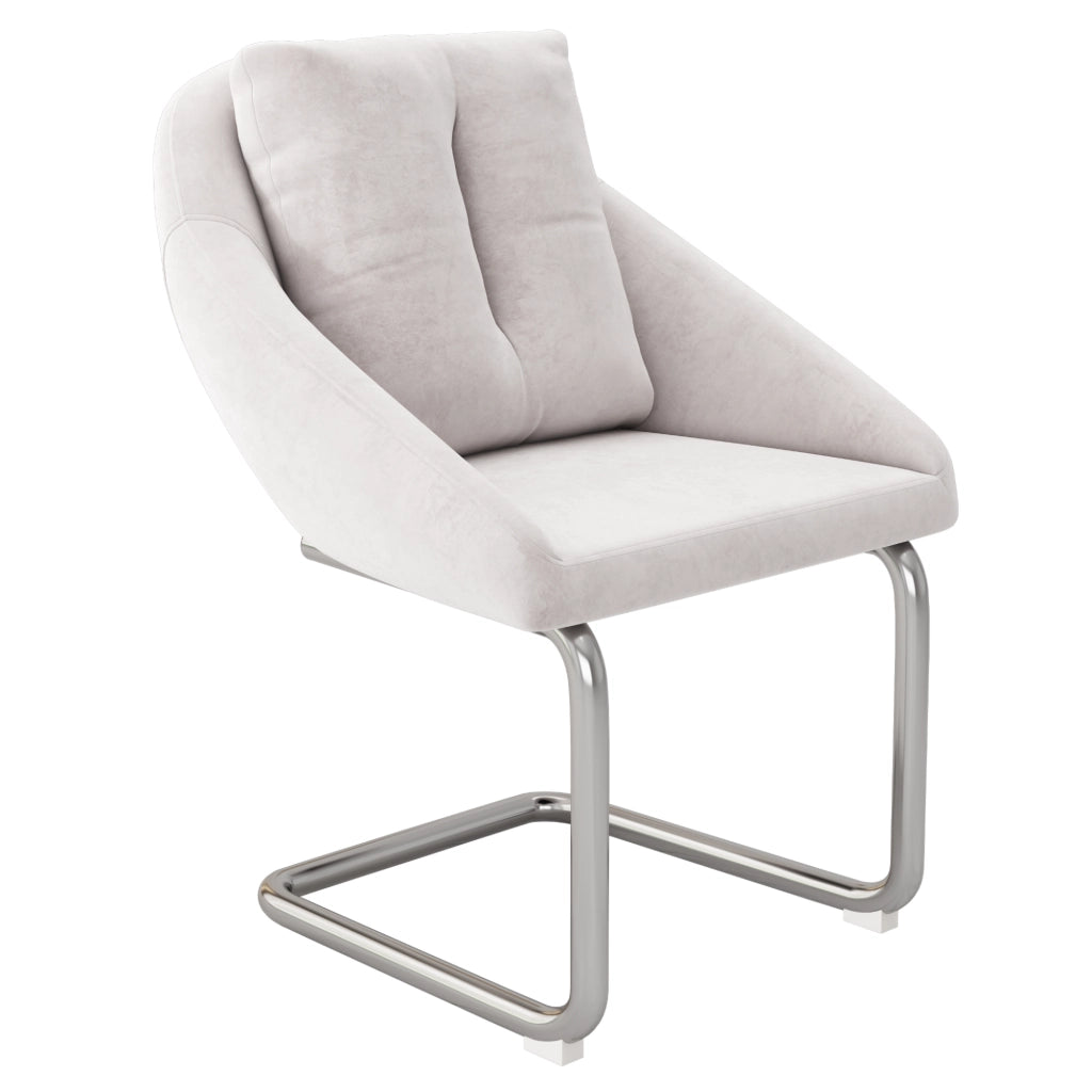 Sedia da Pranzo Girevole in Velluto con Cuscino, Set 6 Pezzi ¨C MINIMAL ¨C Beige