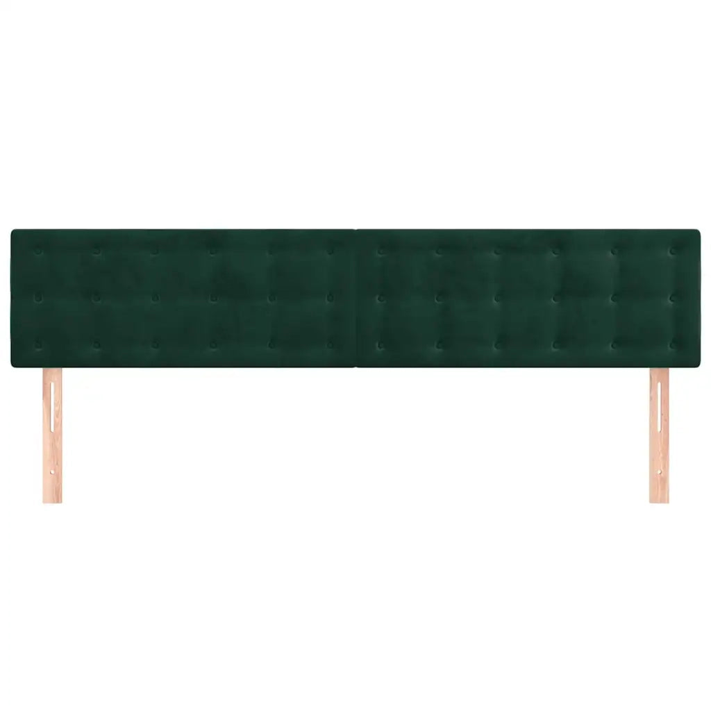 Testiera | Testata Verde Scuro 200x5x78/88 cm in Velluto