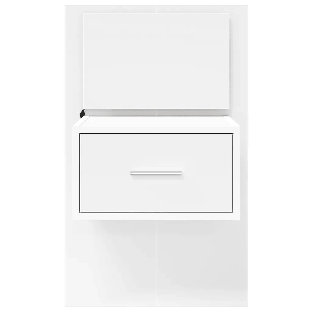 Comodino a Parete con Luci LED Bianco 848157