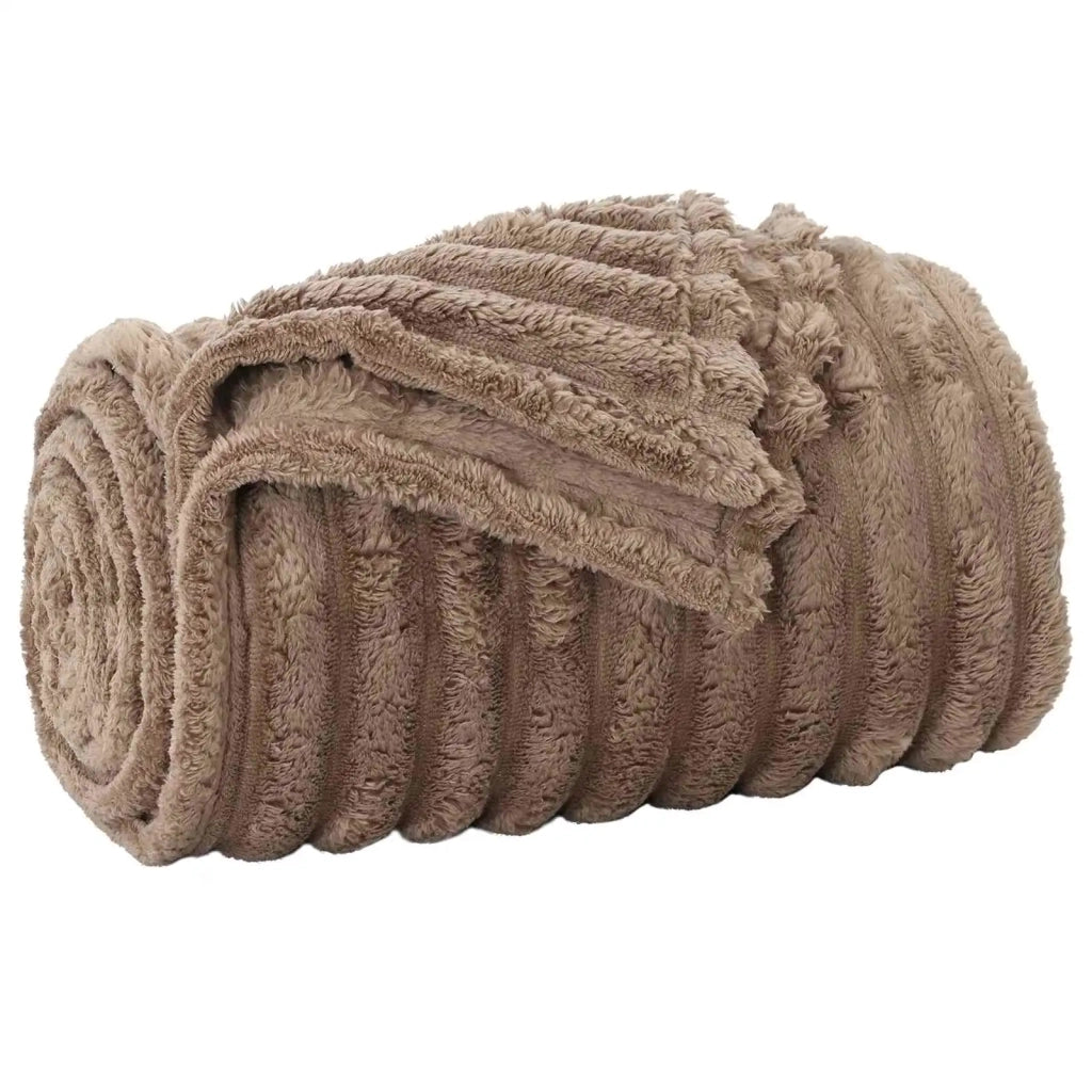 Coperte da Pile 6 pcs Cammello 200 x 150 cm Panno 42016870