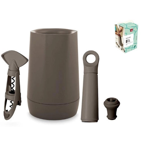 Set wine host colore antracite
