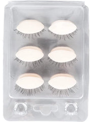 Occhi Falsi con Ciglia - 3 Paia di Occhi Falsi in Silicone - Occhi Falsi Rimovibili con Ciglia Realistiche - Occhi Falsi per Manichino - Esercizio di Trucco - Addestramento alle Ciglia