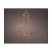 Albero in vimini marrone c/led bianco caldo 41x62cm OUT
