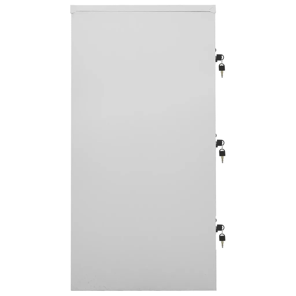 Armadietto con Chiave Grigio Chiaro 90x45x92,5 cm in Acciaio 336440