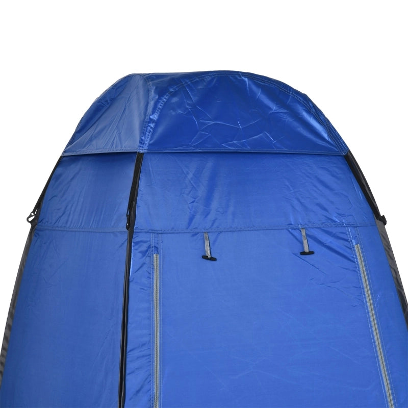 Tenda doccia a scomparsa Tenda WC Tenda da spoglio Cambio con borsa da trasporto Cabina mobile per bagni esterni Tenda di stoccaggio Blu scuro 126 x 124 x 189 cm