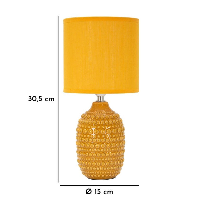 Lampadelle A Da Comodino Points Ocra cm ø 15x 30,5