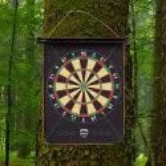 Tavolo da Darts Esterno - Impermeabile - Portatile - Giallo e Rosso Darts