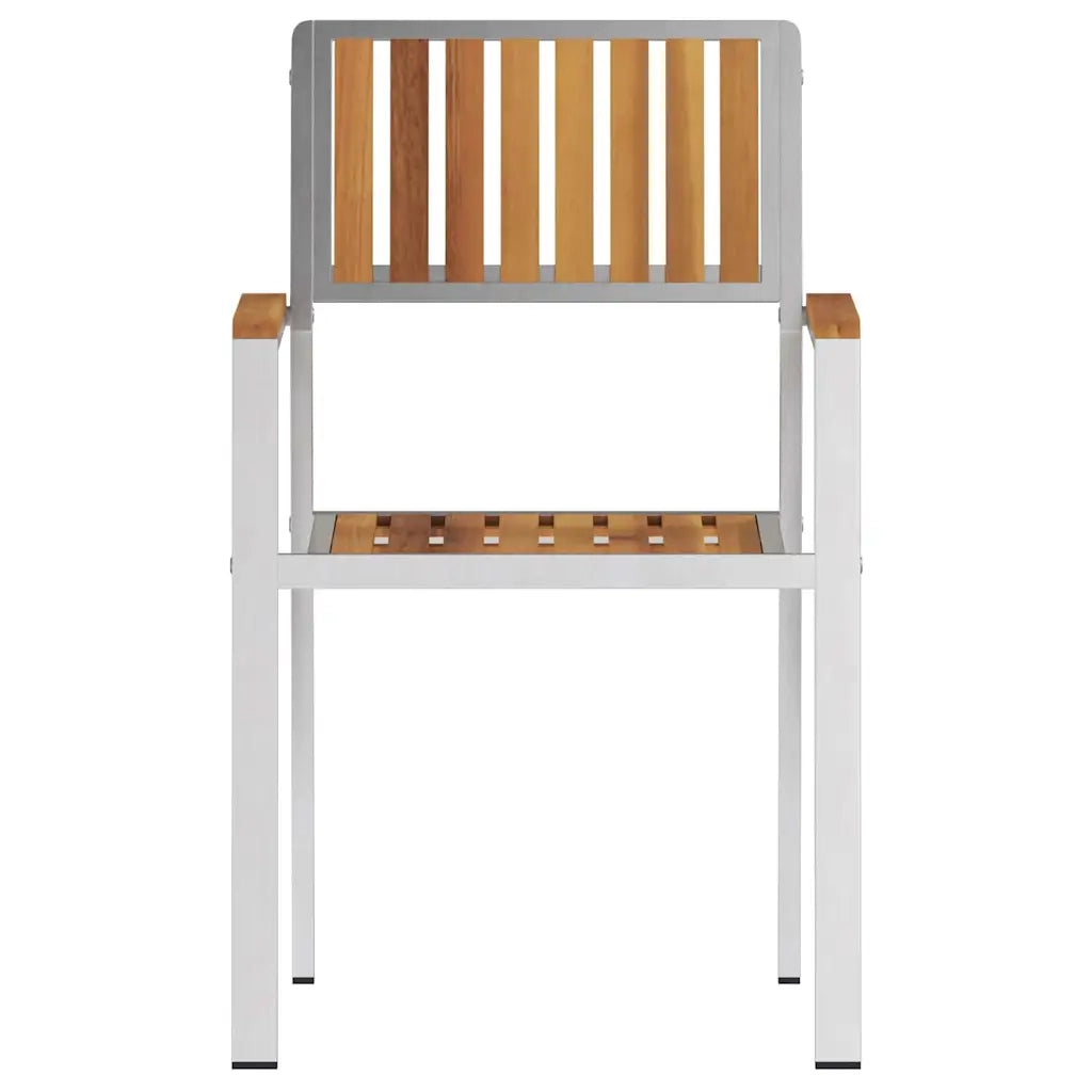 Sedia da Giardino 4 pcs Marrone Legno di Acacia Massello 42006202