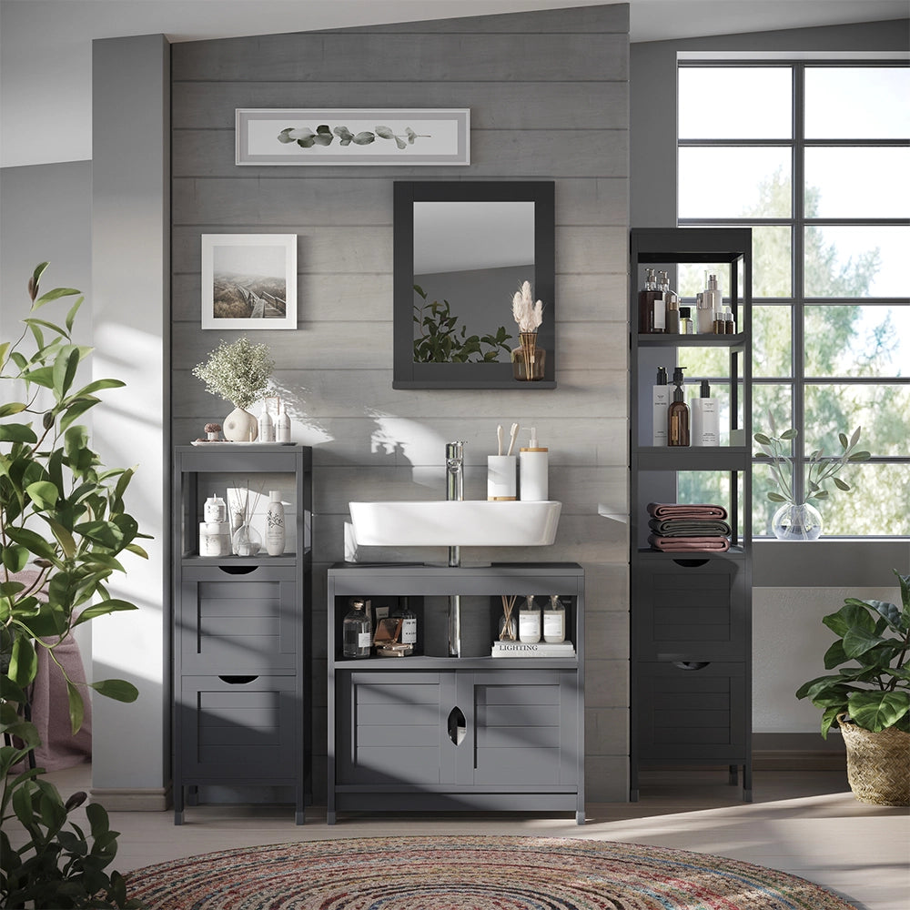 Vicco Specchio da bagno Grigio 50 x 40 cm
