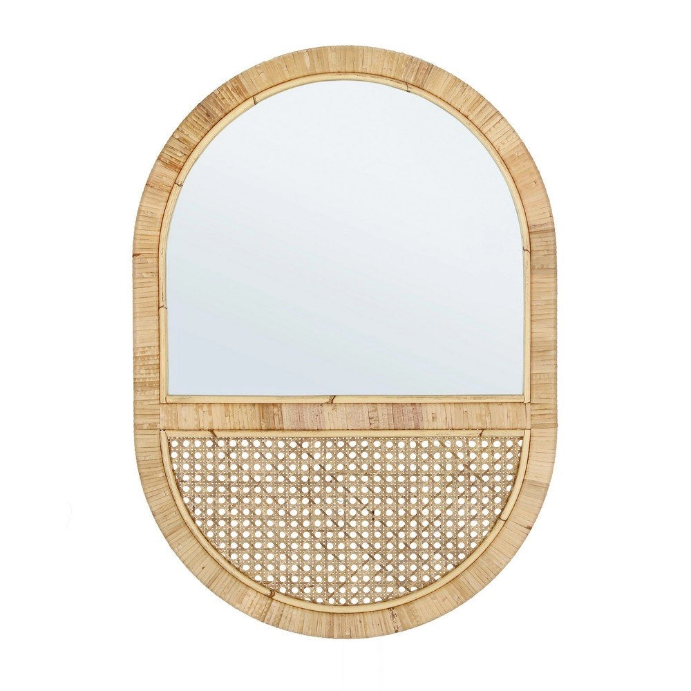 Specchio Legno Marrone Boho da Parete 50x70 cm - EDWARDS