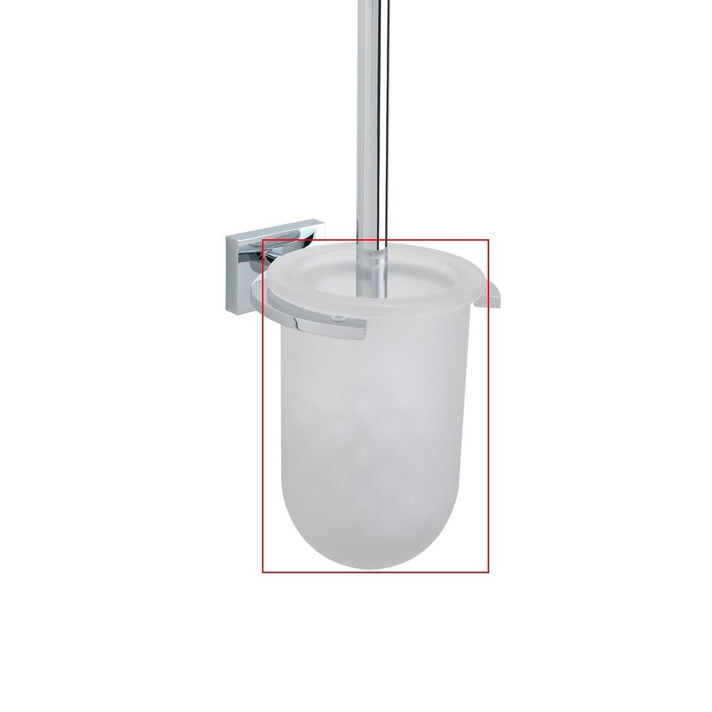 Bacinella di ricambio in vetro per porta scopino della serie Smart
