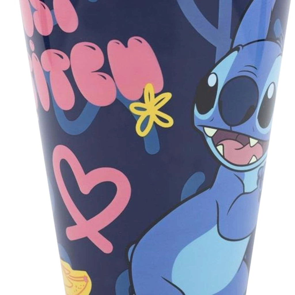 Bicchiere 430 ml per Bambini Stitch Collezione Palms Blu Disney