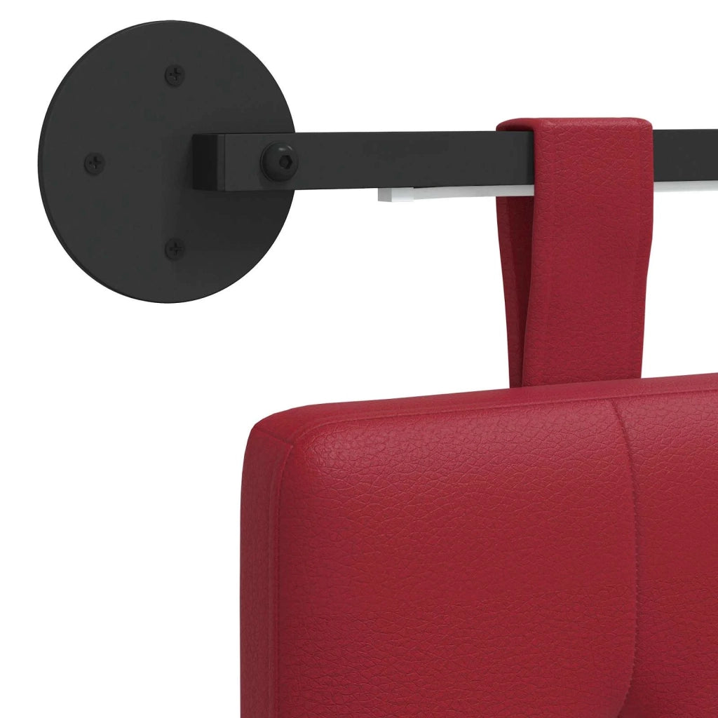 Testiera | Testata sospesa Con luce LED Rosso Vino Similpelle