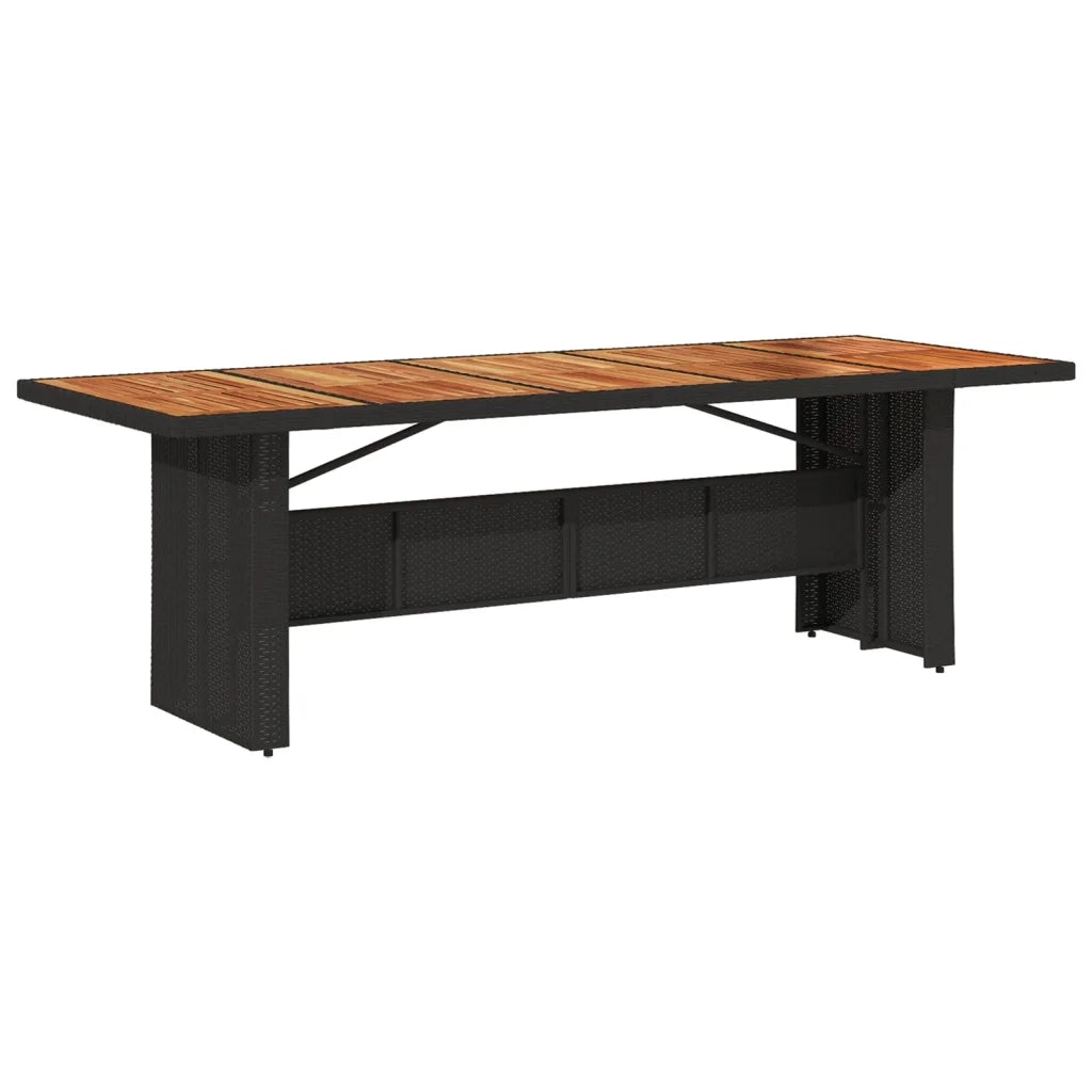 Set da Pranzo da Giardino 9 pz con Cuscini Nero in Polyrattan 3277526