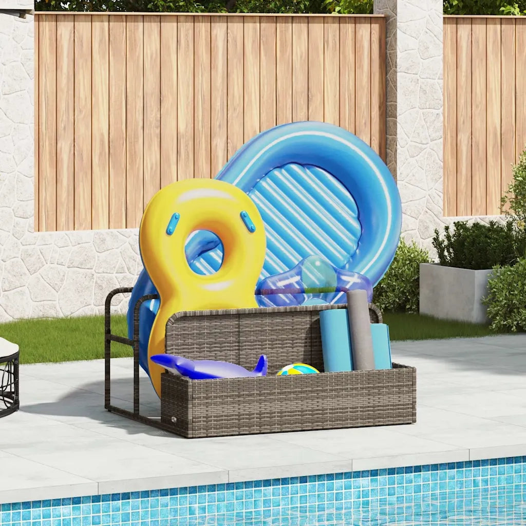 Galleggiante a Bordo Piscina Grigio 110x100x57 cm in Polyrattan CFW6766318