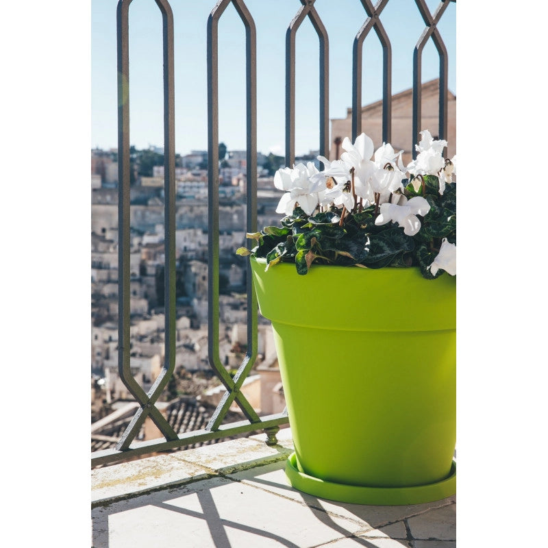 Vaso moderno di design Ø50 H44 in polimero bronzo resistente per interno ed esterno - Made in Italy - Monacis