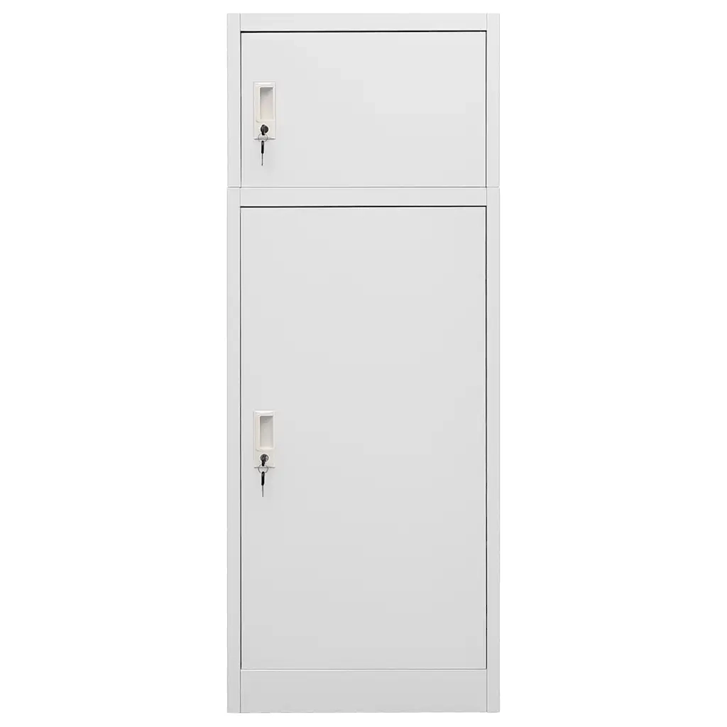 Armadietto per Sella Grigio Chiaro 53x53x140 cm in Acciaio CFW1560073