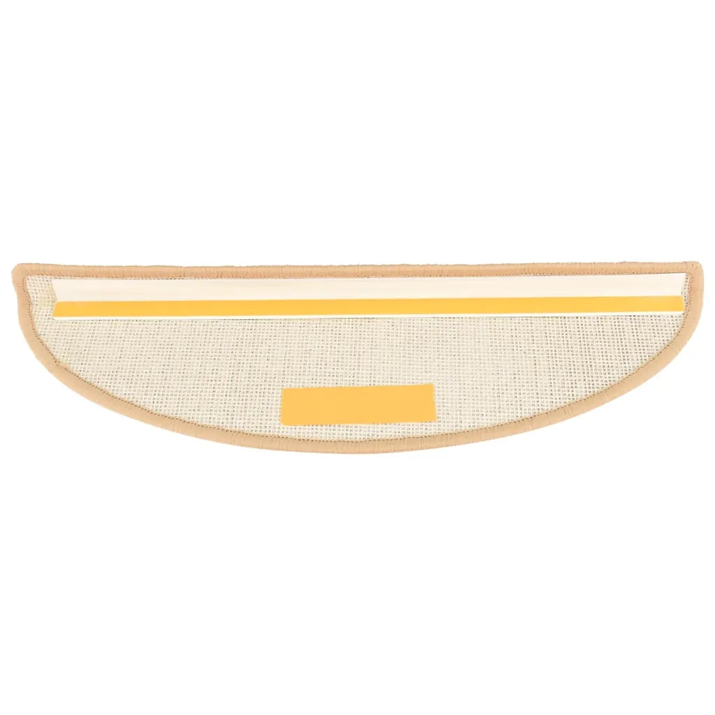 Tappetini per scale 15 pz 56x17x3 cm Crema Semicircolari 149853