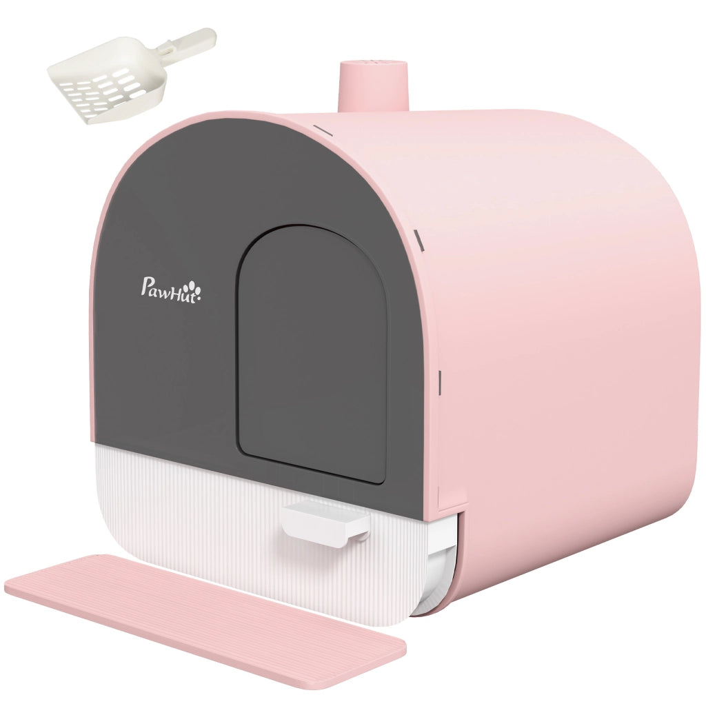 Lettiera per Gatti Chiusa con Filtri ¨C Minimal ¨C Rosa 43x44x47 cm