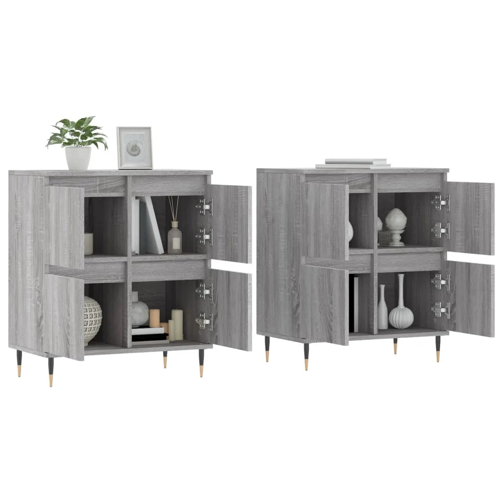 Credenze 2 pz Grigio Sonoma in Legno Multistrato 3190171