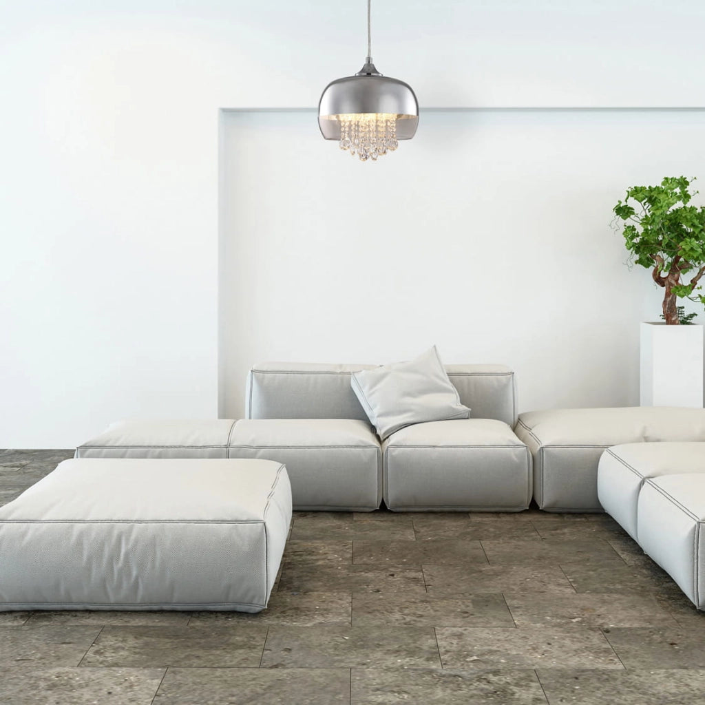 Lampada a sospensione Luna Milagro E14 1x40W cromo