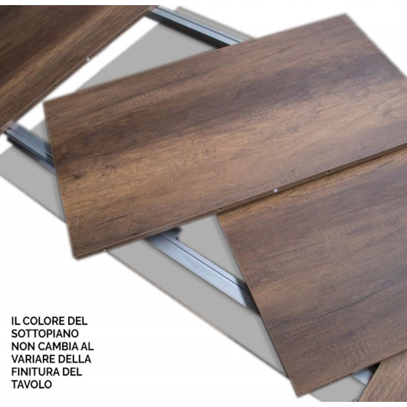 Tavolo allungabile 90x180/284 cm Volantis telaio gambe 4 colori (A) - Cemento