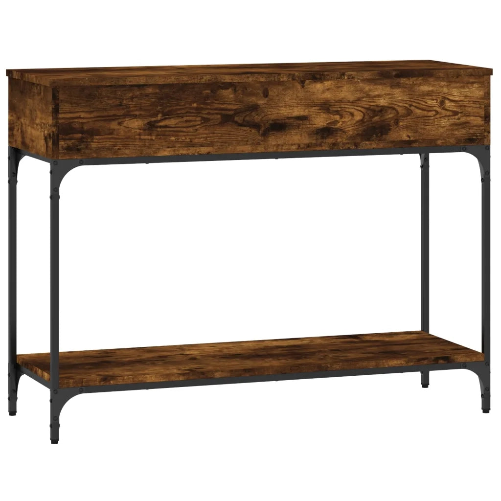 Tavolino Consolle Rovere Fumo 100x34,5x75cm Legno Multistrato 833395