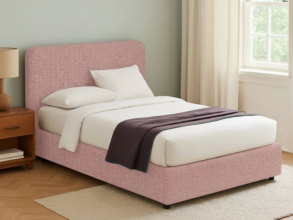 Telford, Letto Piazza e Mezza Sfoderabile Made in Italy, Rosa