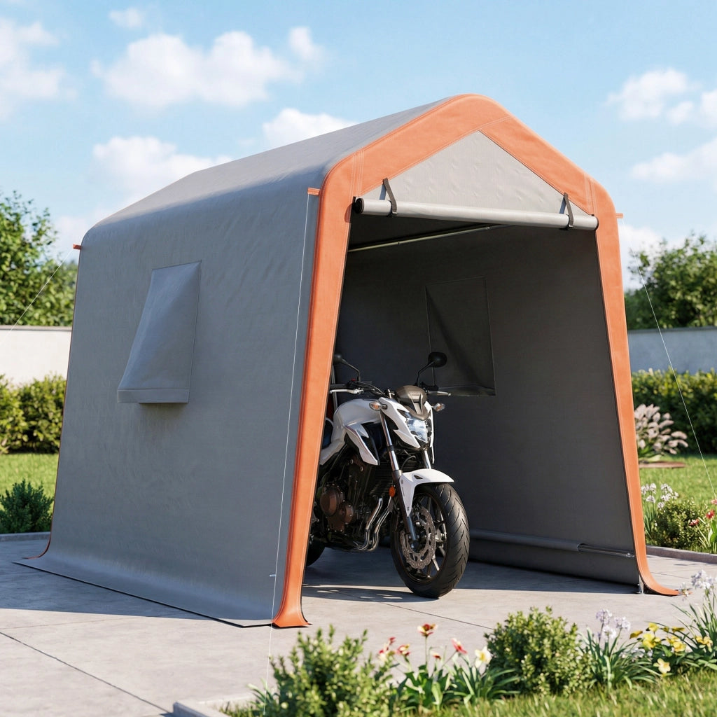 Garage Portatile per Auto ¨C Minimal ¨C Grigio 240x180 cm