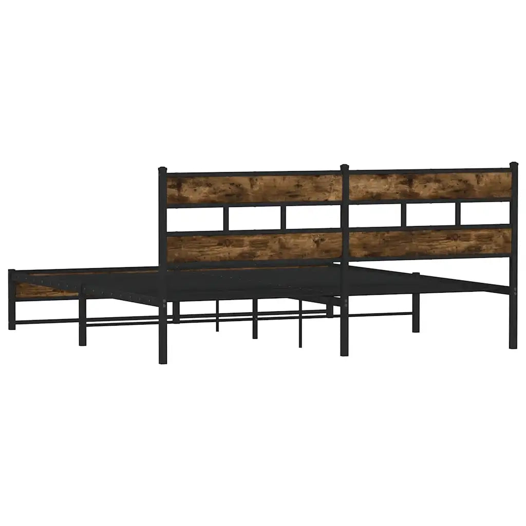 Giroletto senza Materaso in Metallo Rovere Fumo 180x200 cm