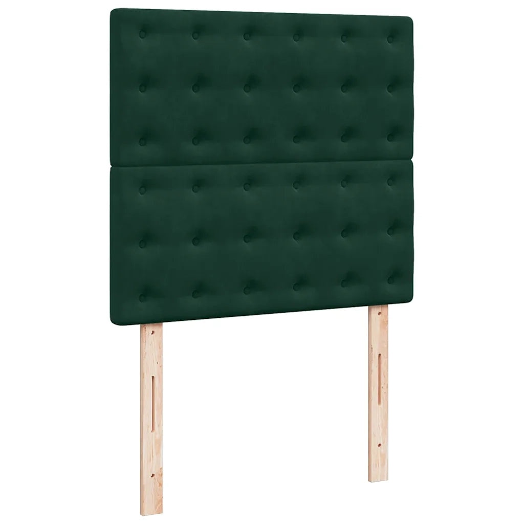 Giroletto a Molle con Materasso Verde Scuro 100x200 cm Velluto 3290849