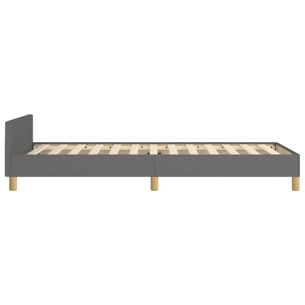 Letto singolo | Letto per adulti | Giroletto senza Materasso Grigio Scuro 90x200 cm Tessuto