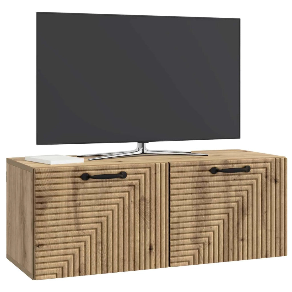 Mobile Porta TV da Muro-Credenza per TV sospesa Rovere Artigianale 78,5 x 31 x 30 cm 864502