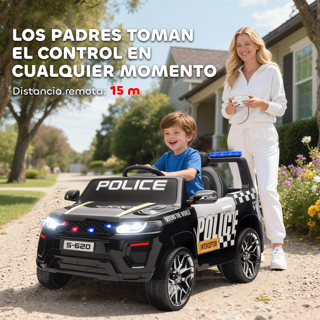 Auto Polizia Bambini Telecomando ¨C Minimal ¨C Nero
