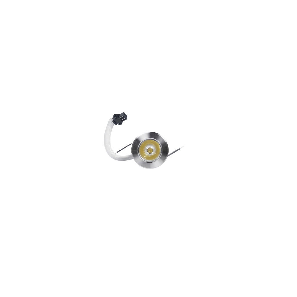 Punto luce led da incasso 1w tondo 6000k luce fredda