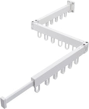 Droga a muro - estensione - multifunzionale - 128 cm - bianco - alluminio