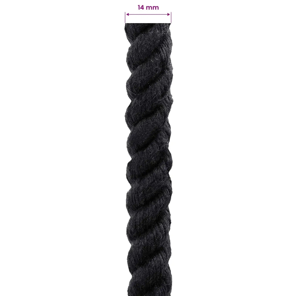 Corda | Fune Nero 1,4 x 1,4 x 25000 cm Cotone