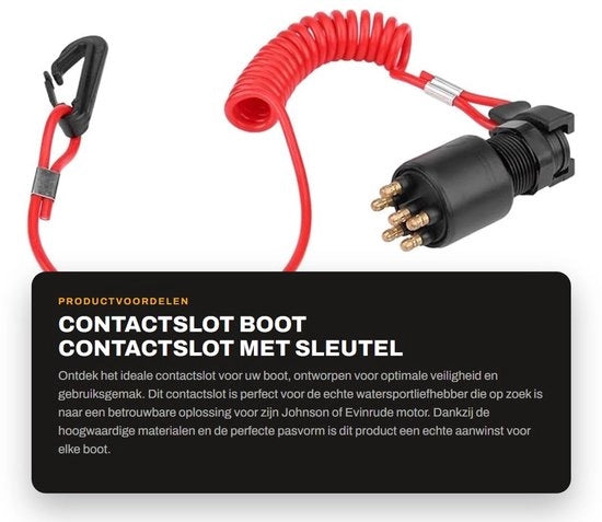 Contattslot di alta qualità - Chiave di contatto - Interruttore di avvio - Lanyard di sicurezza - Numero OE di riferimento 5005801