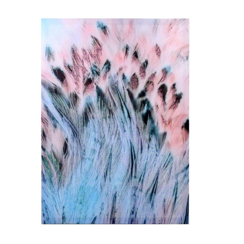 Quadro dipinto azzurro rosa cm 50x70x3