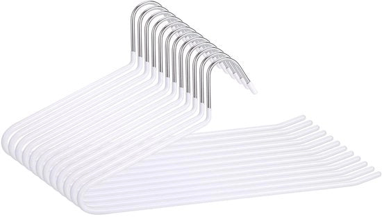 Hangers Antislip per Abbigliamento - 12 Pezzi - Spazievitore - Hangers in Metallo per Camicie - Per Abbigliamento - Organizzazione Efficiente