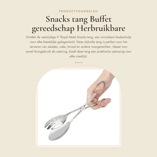 Clip per cibo reutilizzabile - buffet - accessori da cucina - argento - per feste e catering