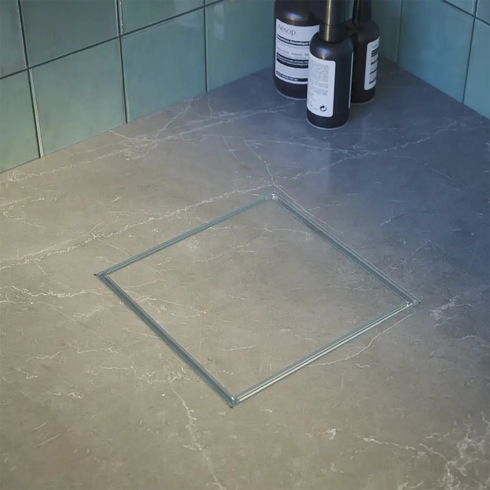 Canalina di scarico quadrata a doppia installazione 20cm