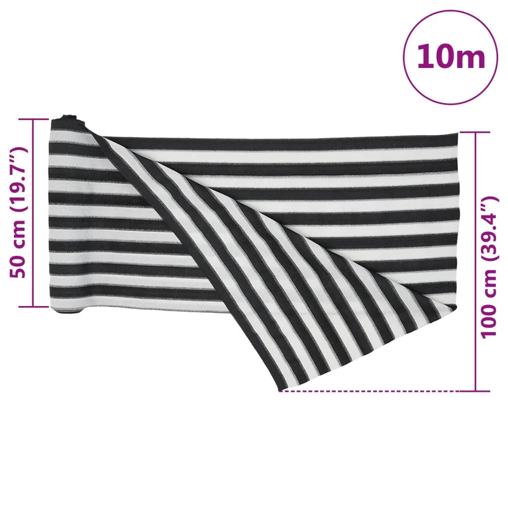 Rete per Privacy-Pannello per privacy Antracite e Bianca 1x10 m HDPE 150 g/m2