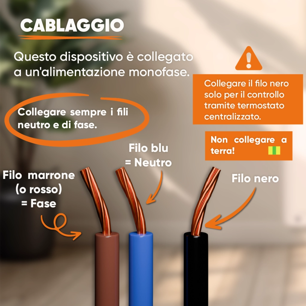 Radiatore elettrico Thomson WiFi con ceramica secca e inerzia a film, termostato intercambiabile, molibdeno da 2000 W