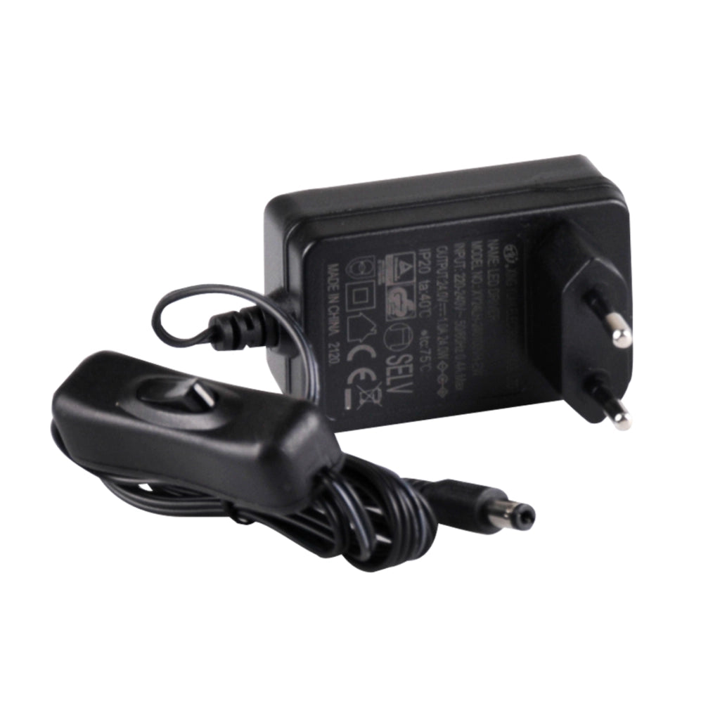 Kit striscia LED 5m 24V IP20 4000K alimentatore e switch Polux