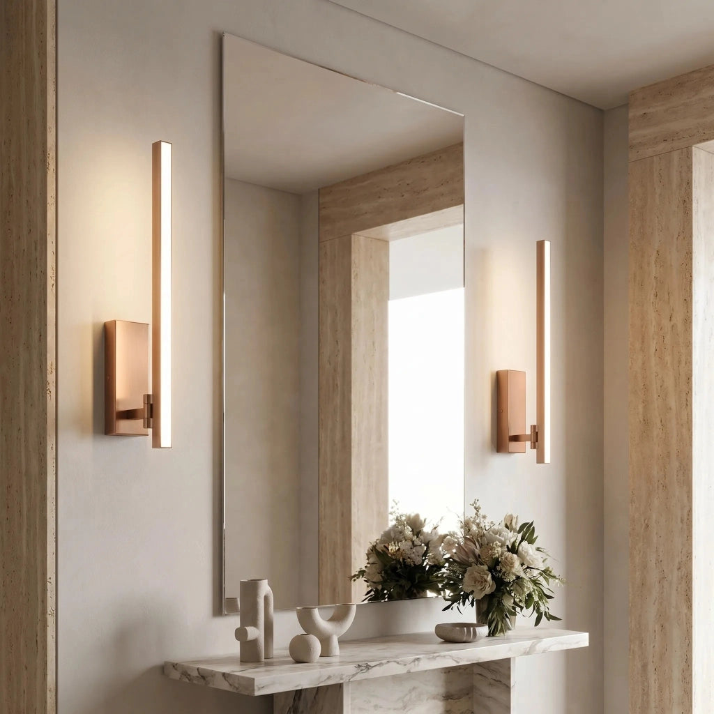 Applique Da Bagno Led Swe038-1w 60cm Brush Copper
