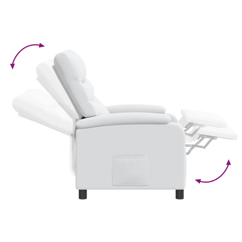 Poltrona Massaggiante Bianco Similpelle 42034908